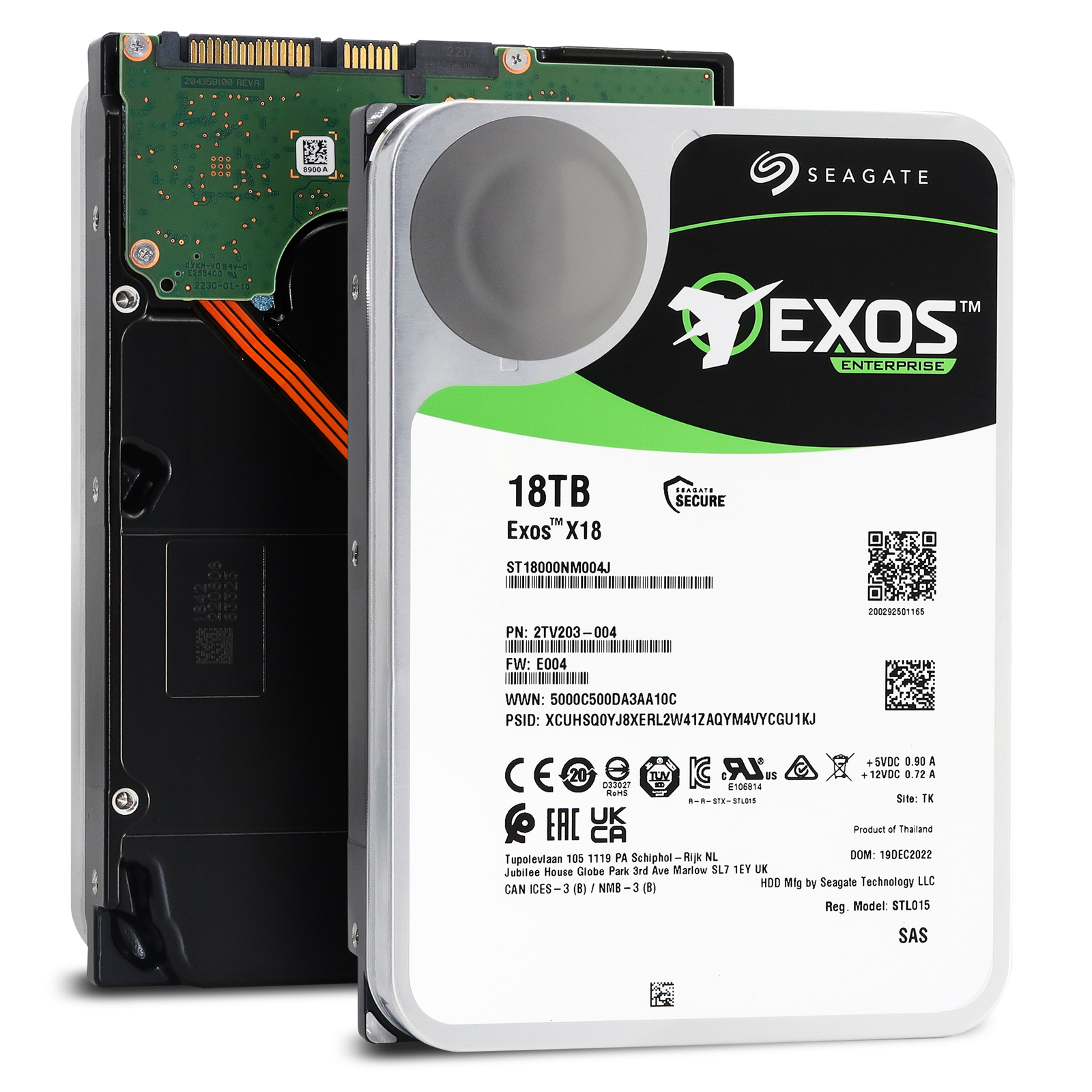 Seagate Exos X18 18TB ST18000NM004J 7.2K RPM SAS 12Gb/s 512e 3.5
