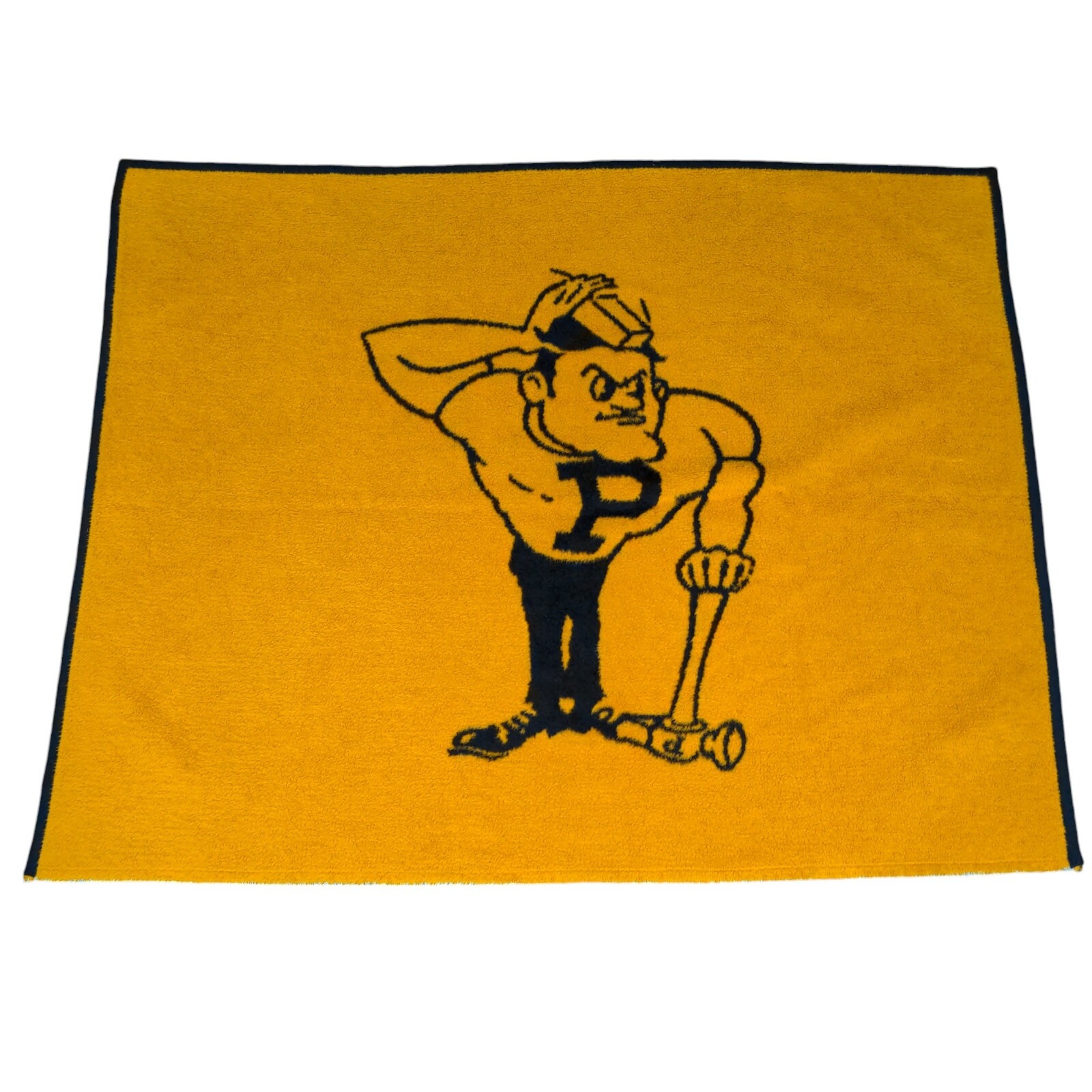 Purdue Boilermakers Blanket Gold Black Purdue Pete Graphic Logo
