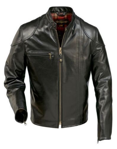 Schott Black Leather Riders Jacket 38 One Star Current Tag #0124
