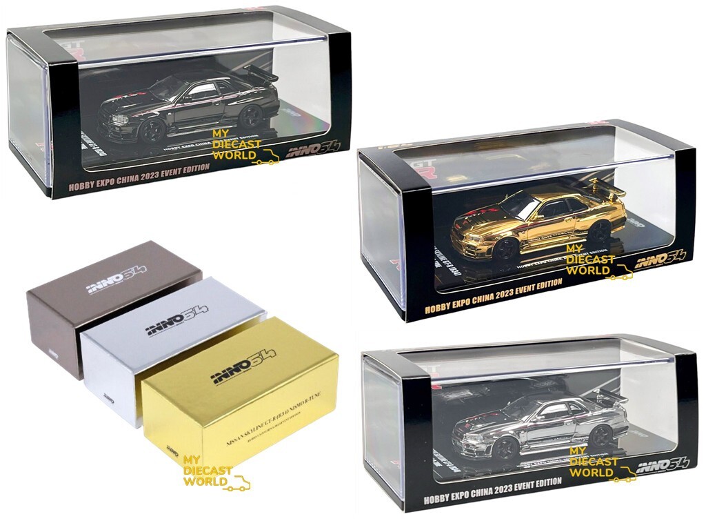 INNO64 1:64 NISSAN SKYLINE GT-R34 NISMO R-TUNE Chrome SPECIAL