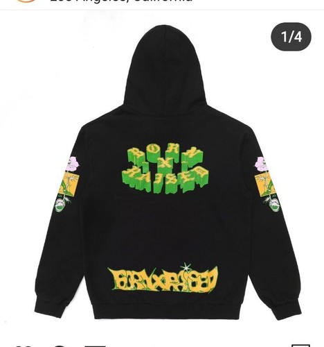 BORN X RAISED HOODIE BLACK WITH LOGO GRAPHICS 2022 DROP LARGE | eBay