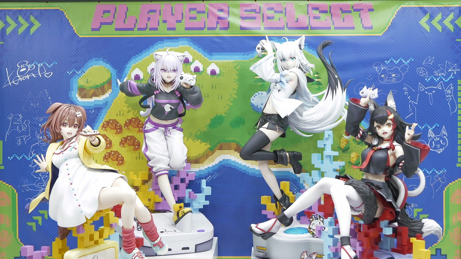 ホロライブゲーマーズの戌神ころね・猫又おかゆ・白上フブキ・大神ミオ