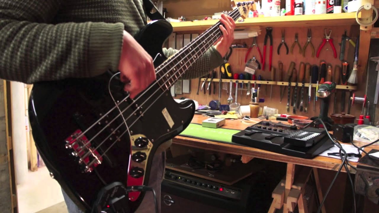 Roland GK-3B Divided MIDI Pickup installed on a Jazz bass - Jack's