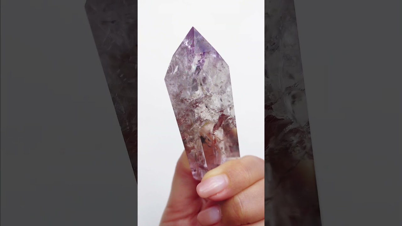 AT264】アメジスト / とても珍しい蛍光するファントム・アメジストの