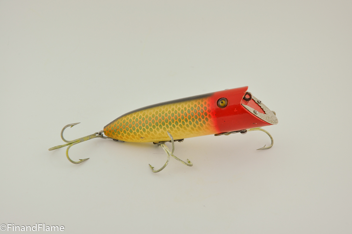 Heddon Basser Antique Lure - Fin & Flame