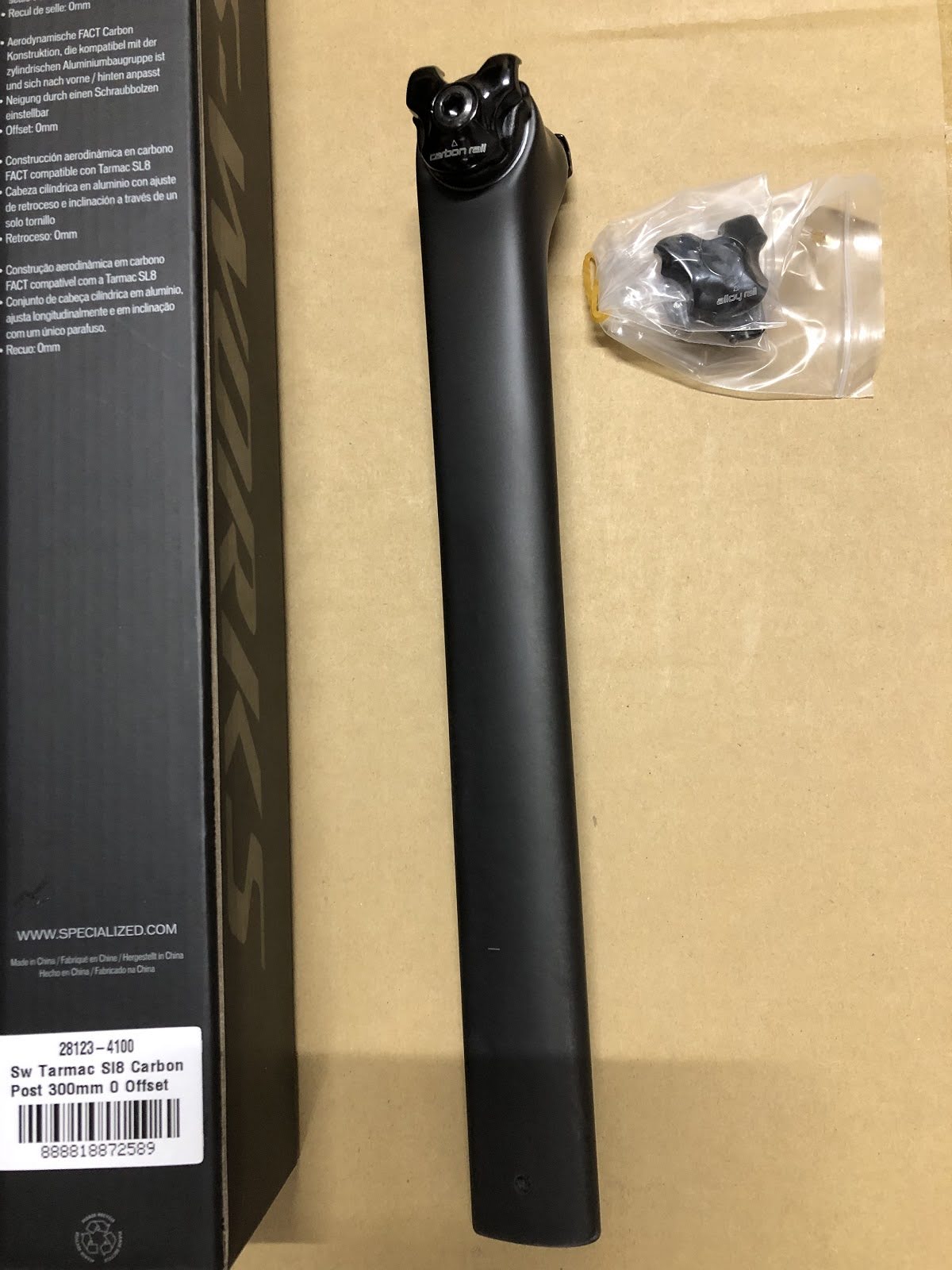 Tarmac SL8用ゼロオフセットシートポスト - RX Group