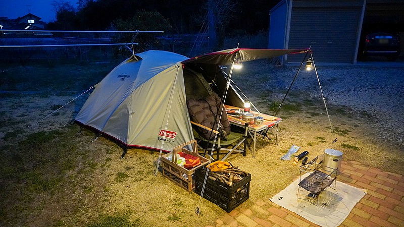 496【キャンプ】2021年モデル コールマン ツーリングドームLX＋で