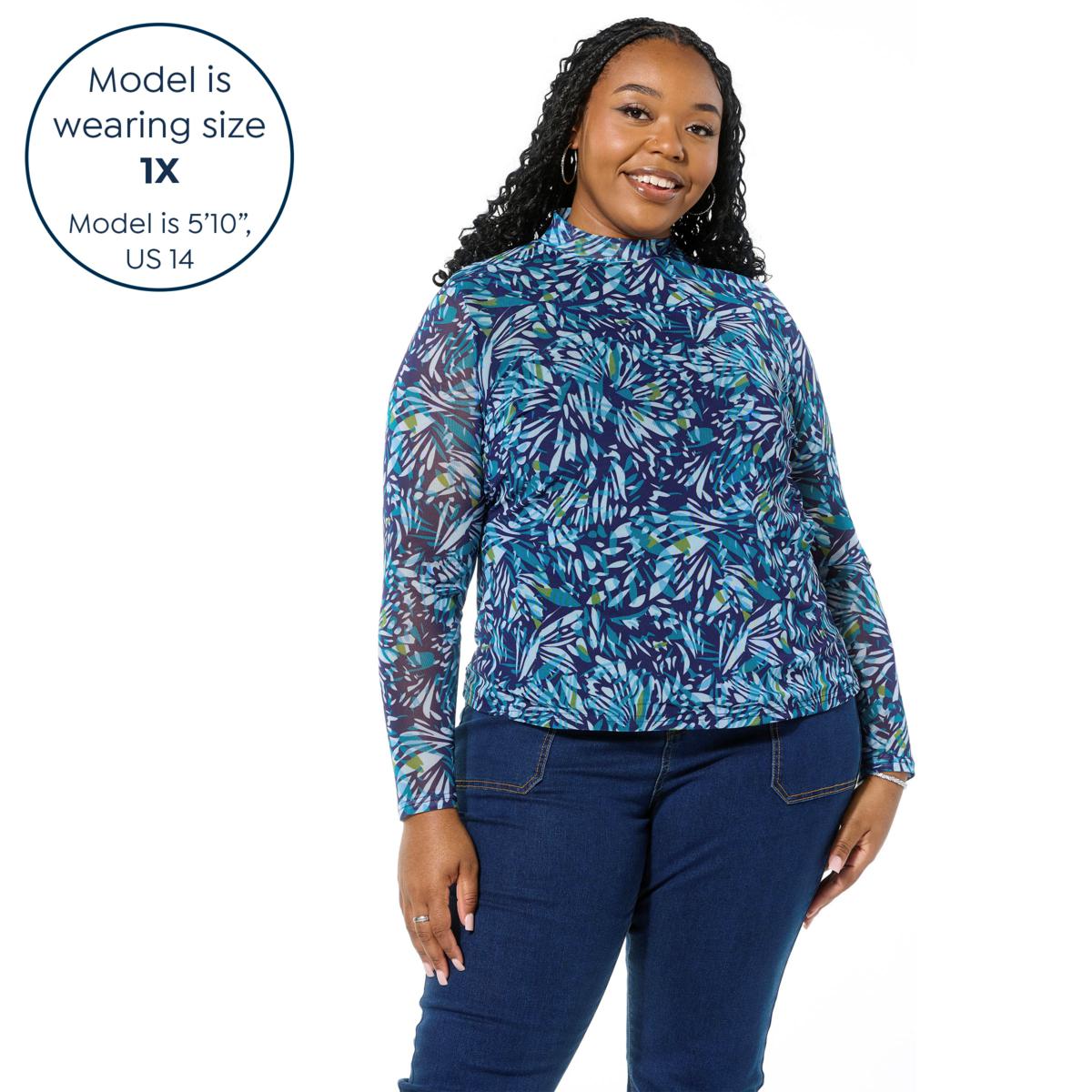 DG2 by Diane Gilman 2-pack Print/Solid Mesh Top | HSN