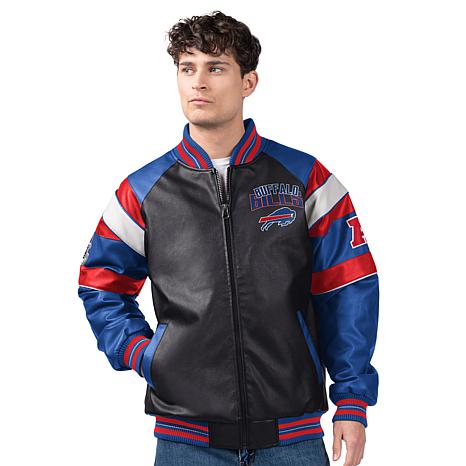 Officially Licensed NFL Men's Faux Leather Varsity Jacket by Glll