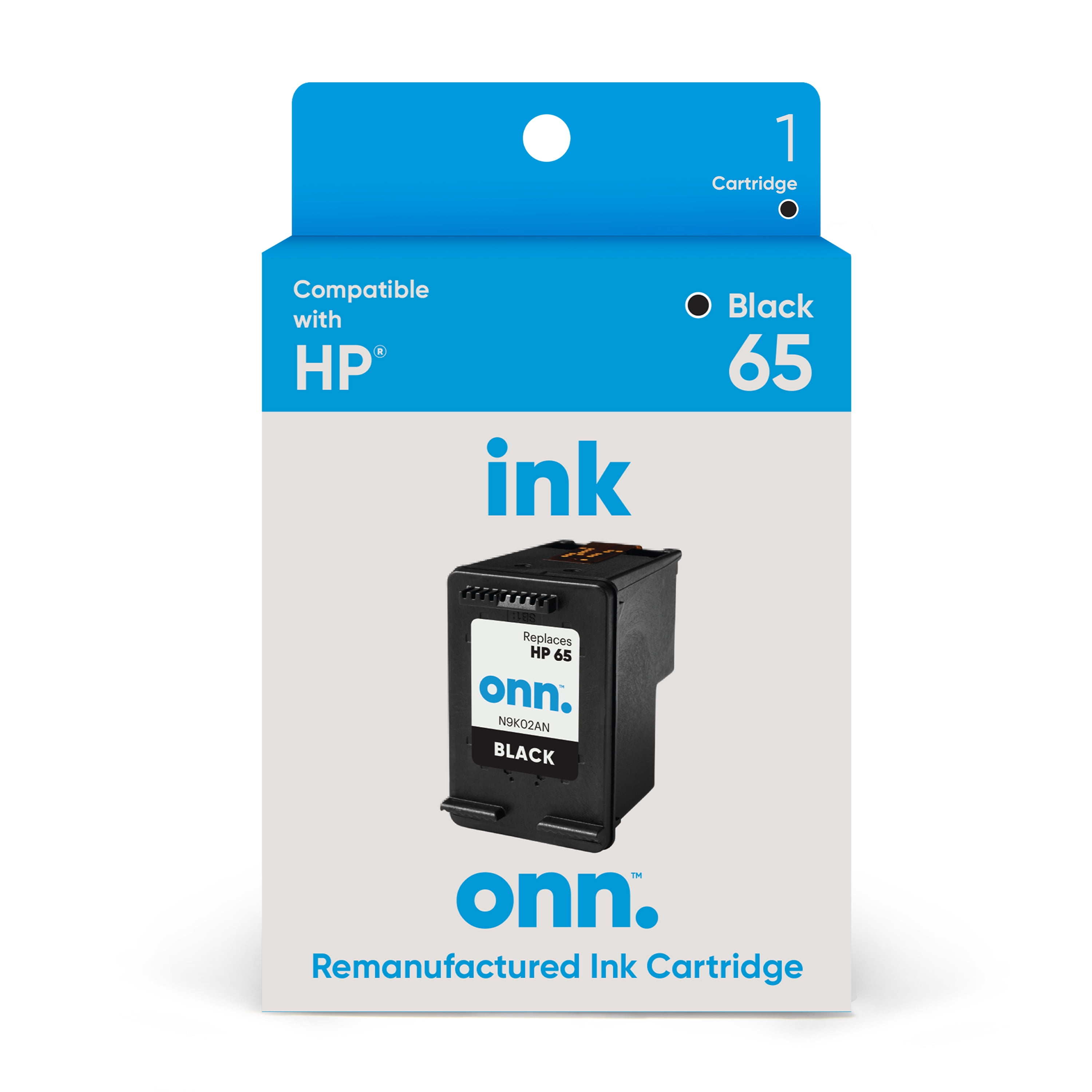 onn HP 65 Printer Ink Cartridge, Black (Remanufactured) - Walmart