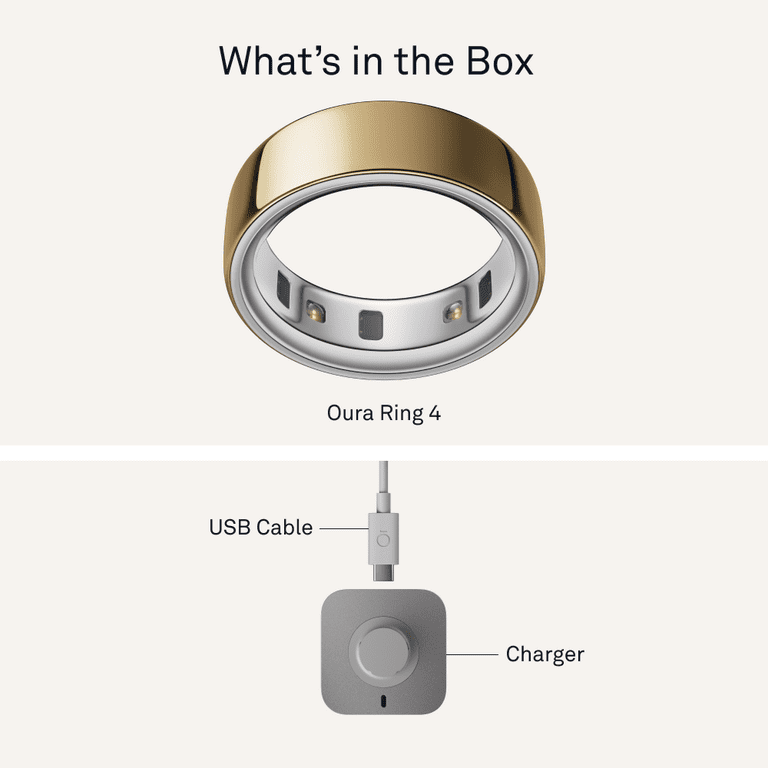 Oura Ring 4, Gold, Size 9, Smart Wearable, Sleep, Fitness & Heart