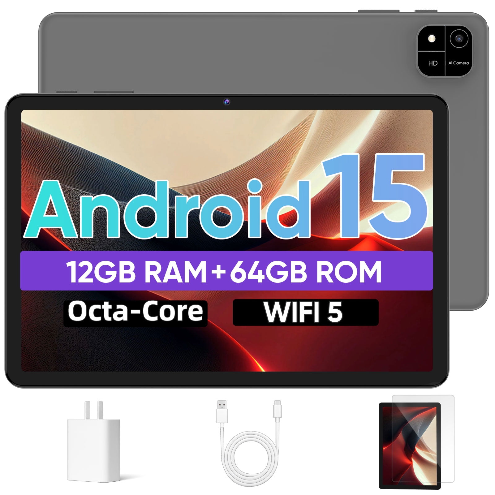 Android 15 Tablet COLORROOM A30 Tablet 10 inch , 12GB+64GB+2TB TF