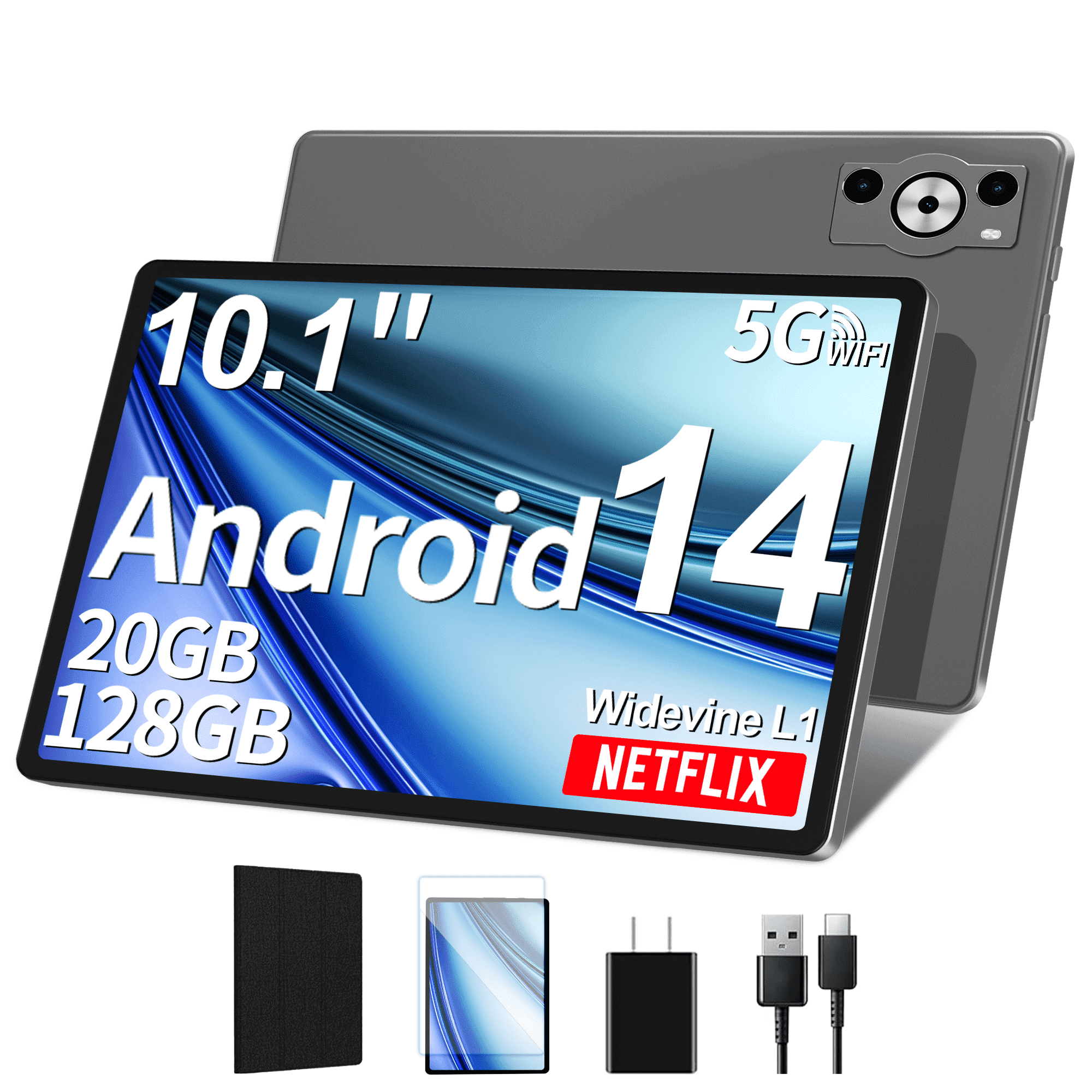 2025 Tablet 10 Inch Android 14 Tablets with 14GB RAM 128GB ROM 1TB