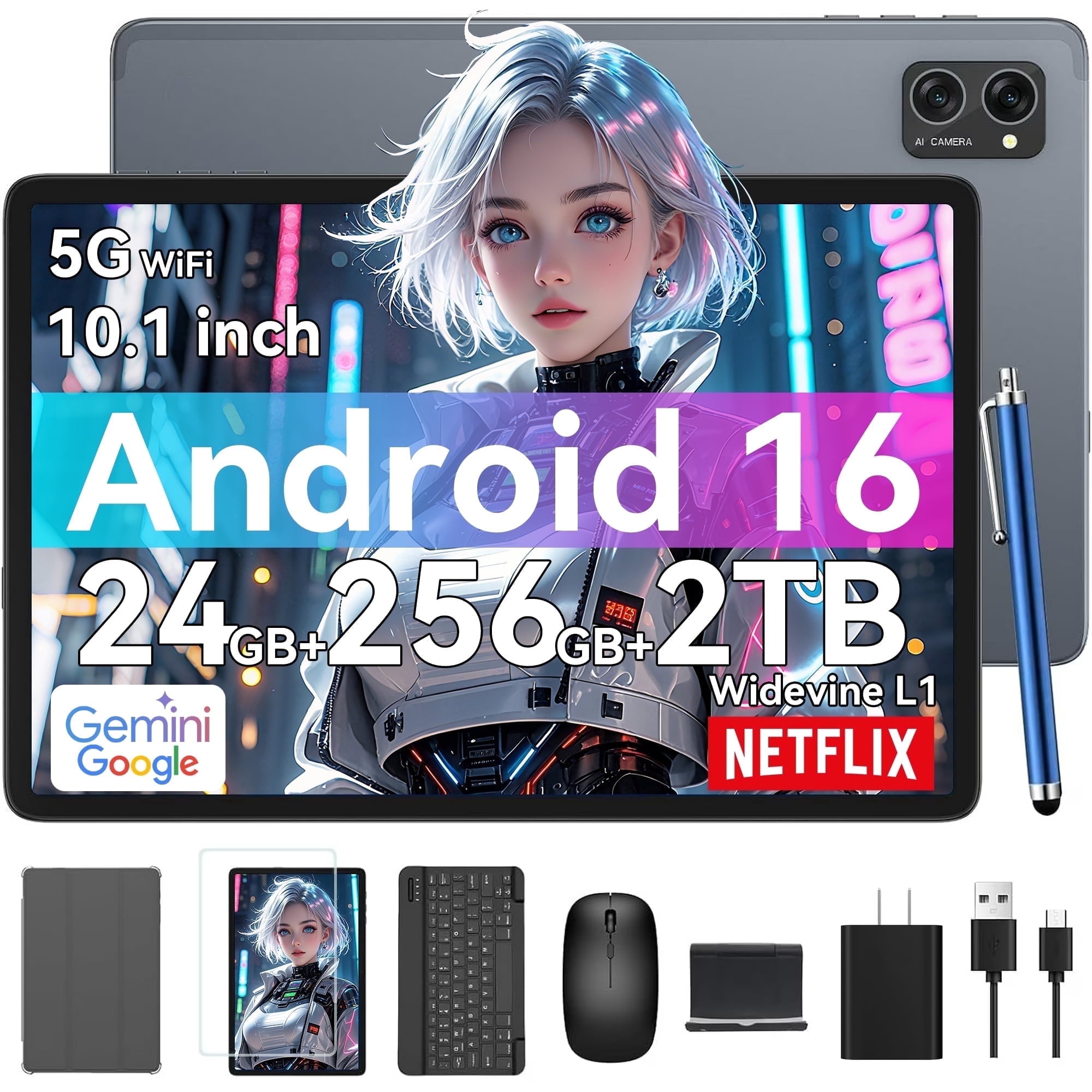 Tablet 2025 Latest Android 15 Tablets with 10.1 Inch Incell