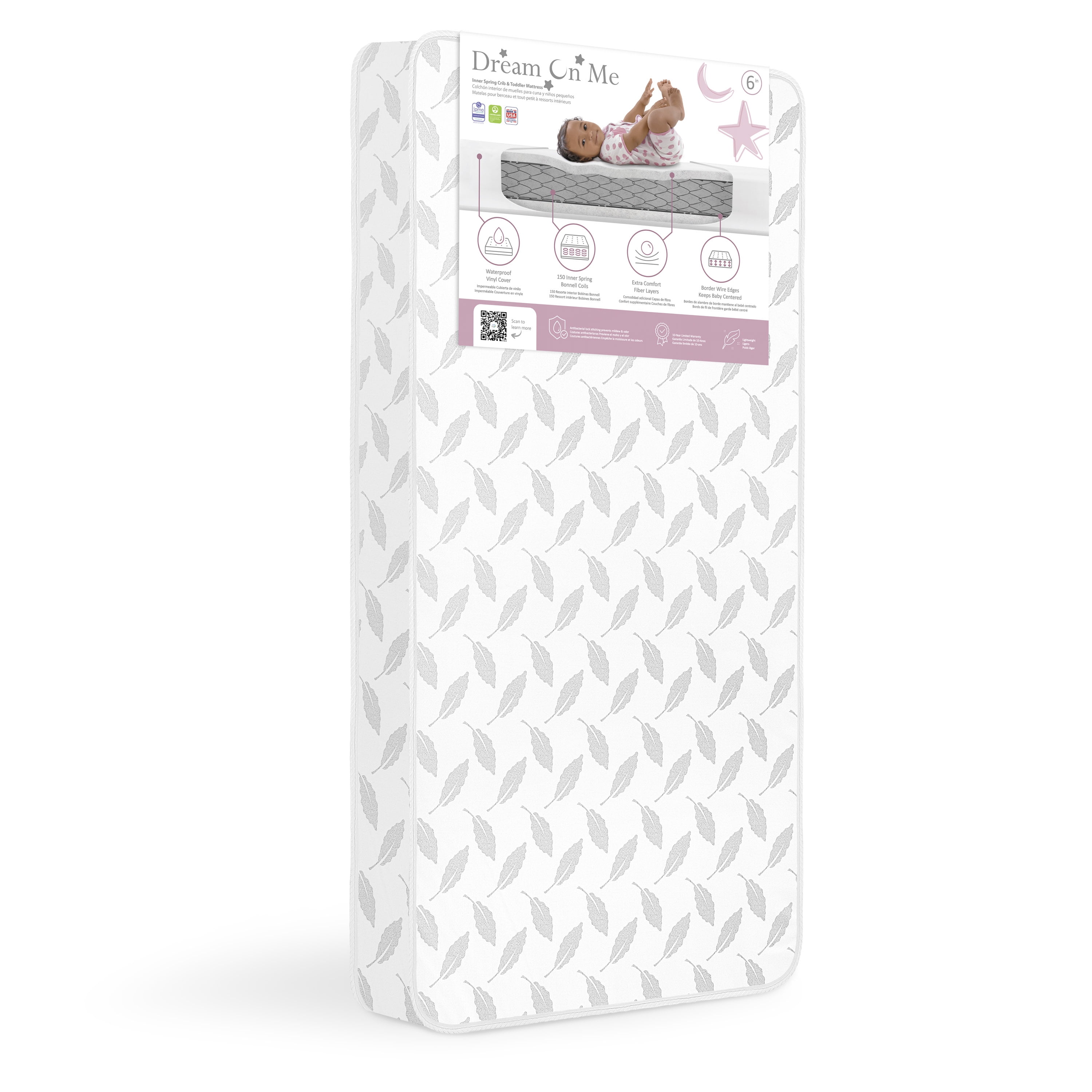 Dream On Me Flora 132 Premium Coil Full Size Standard Crib