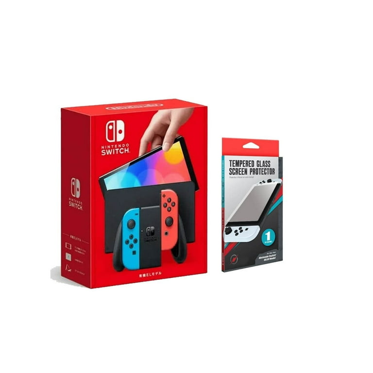 Nintendo Switch OLED Model Game Console System w/ Neon Red & Blue