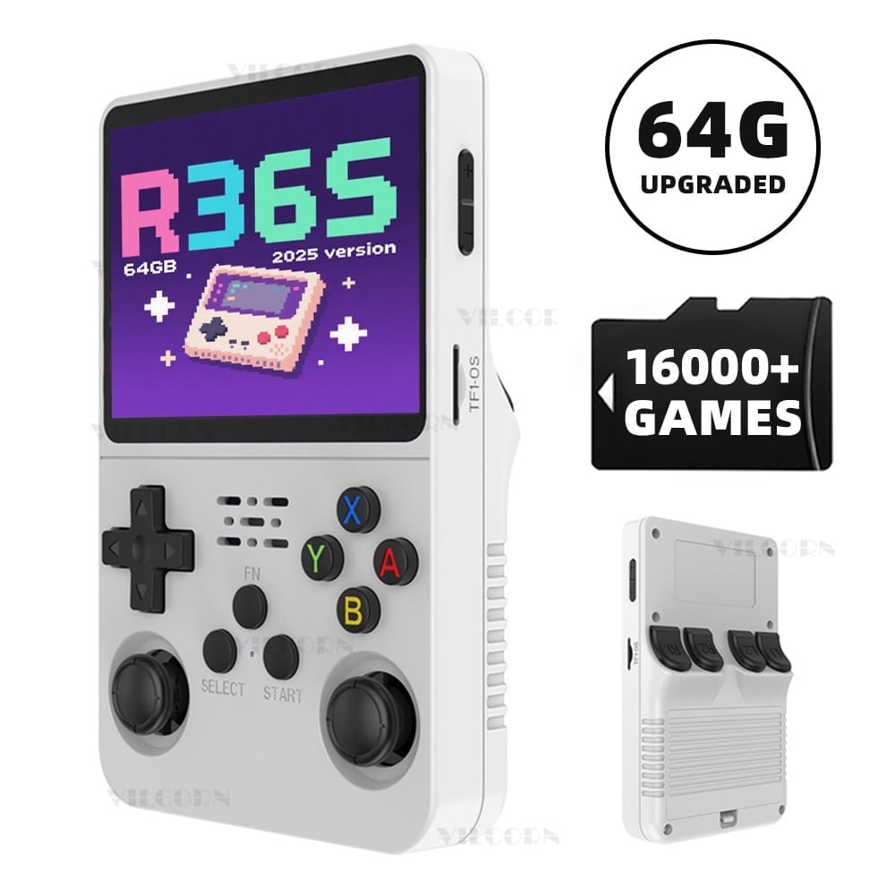 VILCORN R36S 64G Handheld Game Console, 50+ Emulators, for Gift