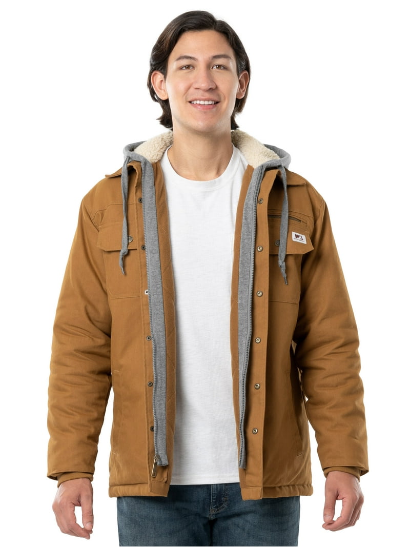 Wells Lamont Quilted Flex Canvas Thermal Sherpa Lined Shirt Jacket