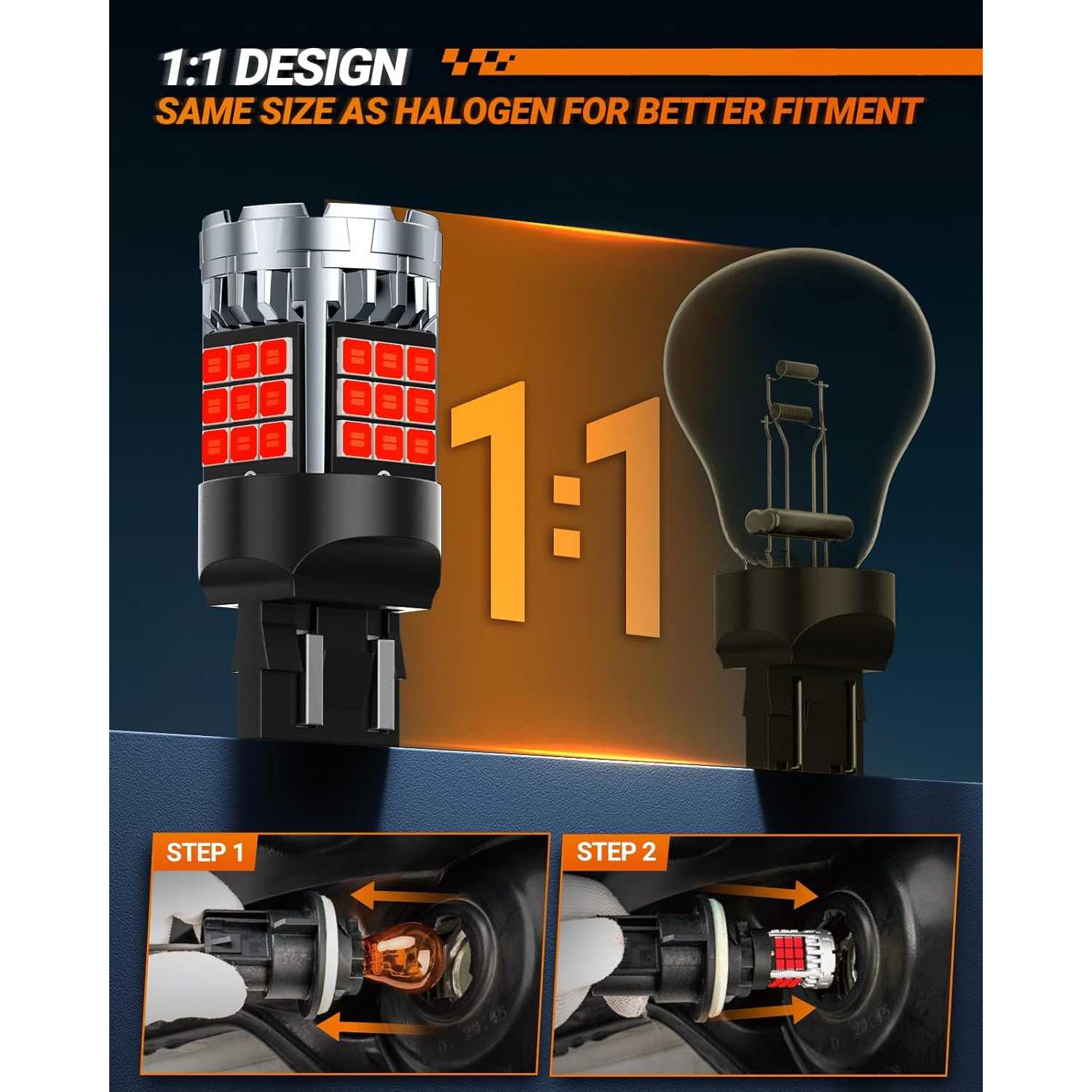 SEALIGHT SLJ4 7443/7440/T20/W21W LED Brake Tail Light Rear Turn