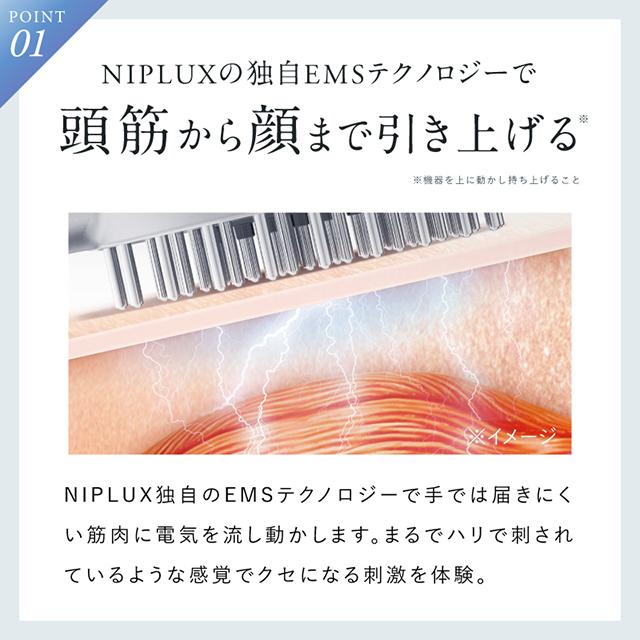 電気ブラシ EMS美顔器 リフトアップ 頭皮ケア ブラシ型 NIPLUX EMS