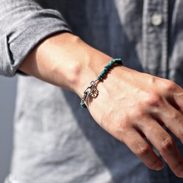 ターコイズブレスレット メンズ ブランド シルバー925 天然石