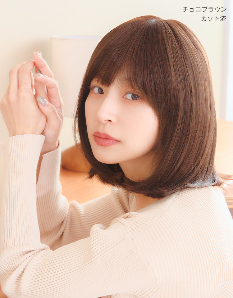 天使のピース ワイド 人毛MIX トップカバーウィッグ｜リネアストリア