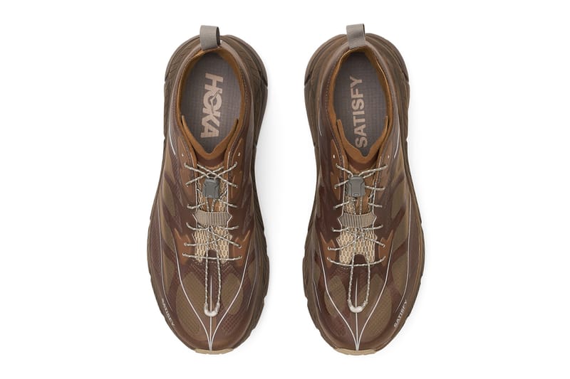 HOKA x SATISFY Mafate Speed 4 Lite Rubber Sulfur | Hypebeast