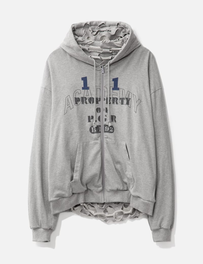 PROJECT G/R - REVERSIBLE LASER CUT ZIP HOODIE | HBX