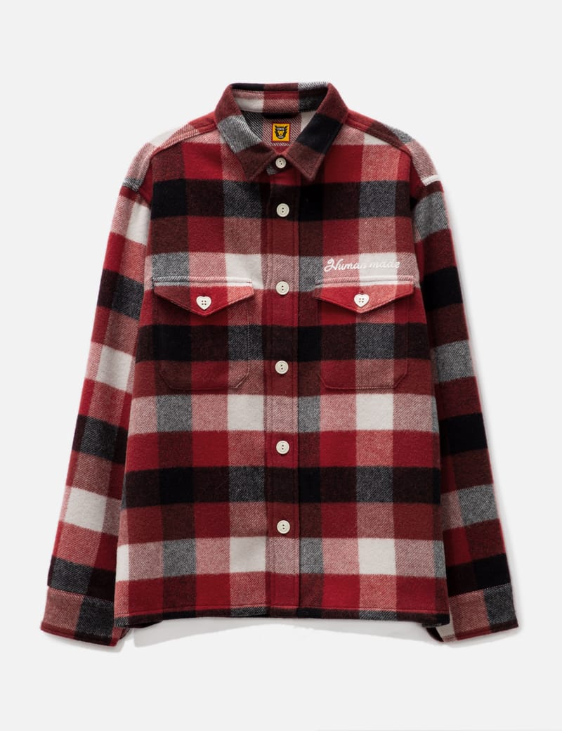 Human Made - WOOL BEAVERBLOCK CHECK SHIRT | HBX