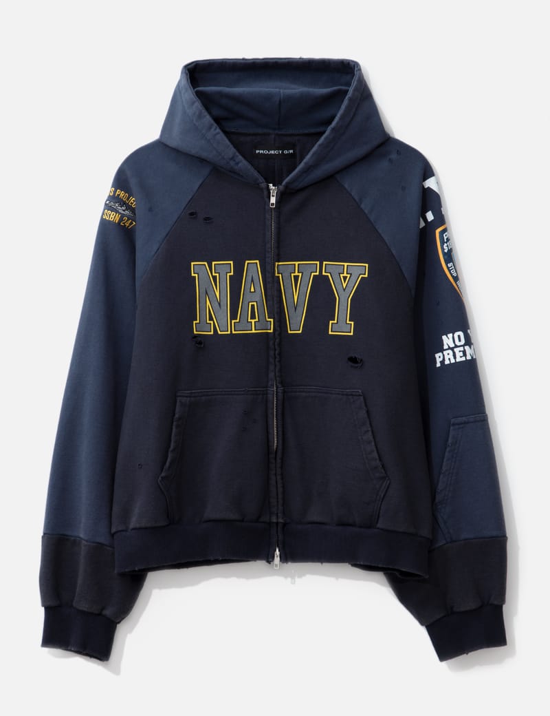 PROJECT G/R - Reconstructed Folded Zip Hoodie | HBX
