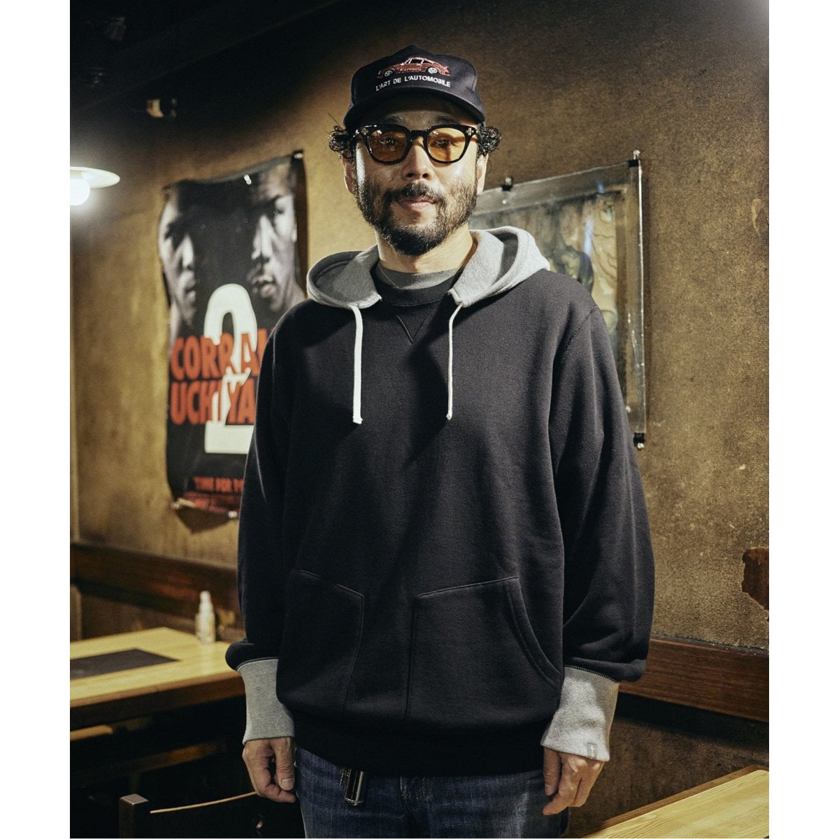 LOOPWHEELER for LOWERCASE × POGGYTHEMAN】別注 フード パー