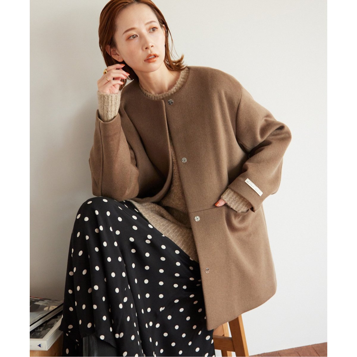 別注 LANA WOOL140切り替えショートコート | ジャーナルスタンダード