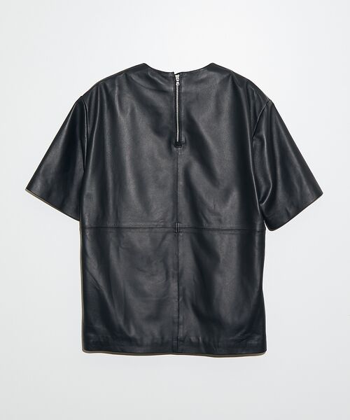 セットアップ対応】レザー ジップ 半袖Tシャツ （Tシャツ）｜5351POUR
