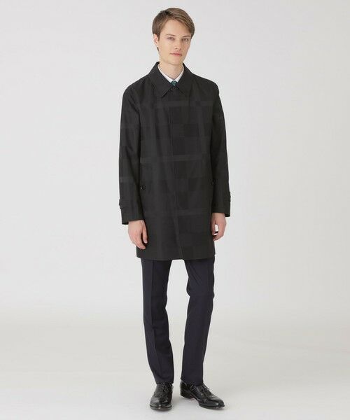 セール】 シャドーチェックラミネートステンカラーコート （その他