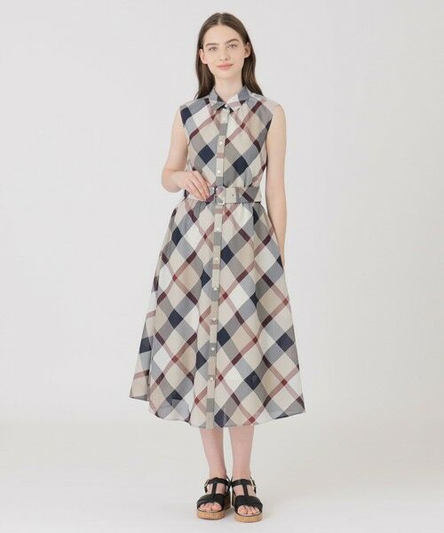 セール】 クレストブリッジチェックカラミクロスシャツドレス （ドレス