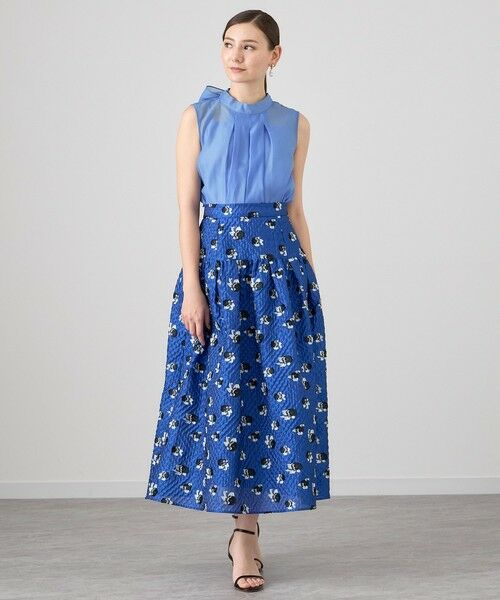 セール】 【セットアップ対応商品】フラワージャガードタックギャザー