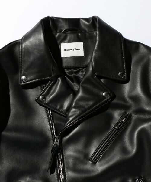 monkey time＞ ∴ シープ ダブルライダースジャケット （レザー