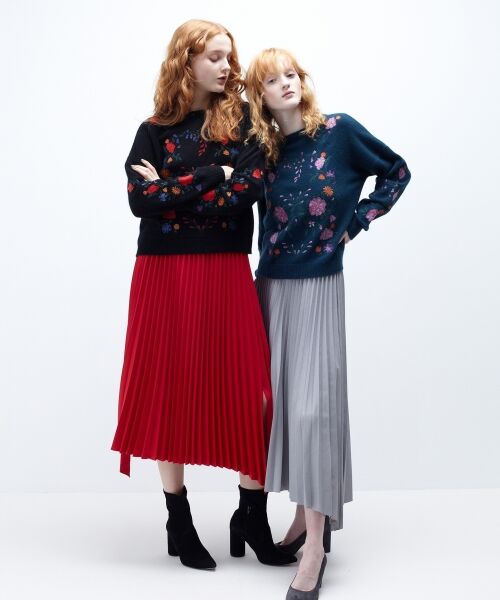 セール】 マルチ刺繍ニットトップ （ニット・セーター）｜GRACE