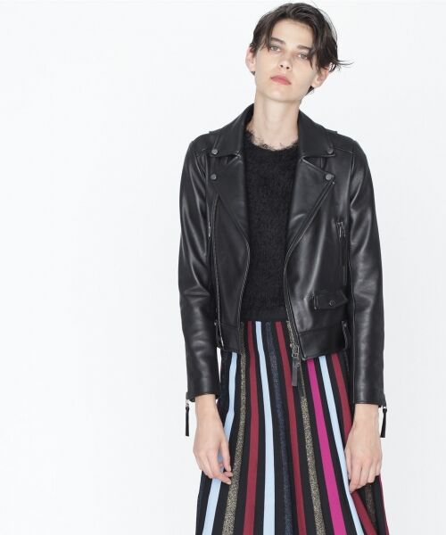 セール】 ラムライダースジャケット （レザーブルゾン・ジャケット