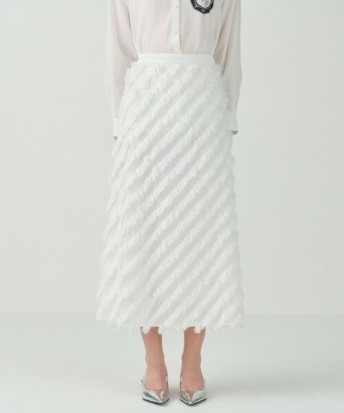 セール】 フェザーバイアスロングスカート （ロング・マキシ丈スカート