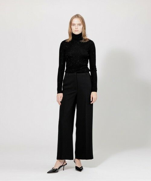 セール】 リブウールスパンコール タートルネックニット （ニット