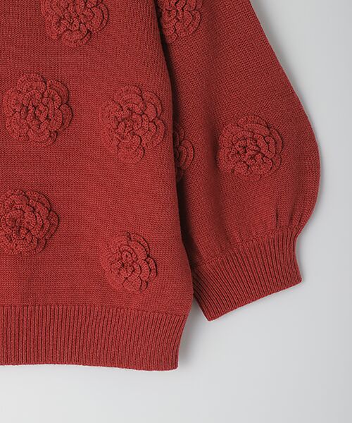 セール】 【INGEBORG×VIVIANO】フラワーモチーフニットプルオーバー