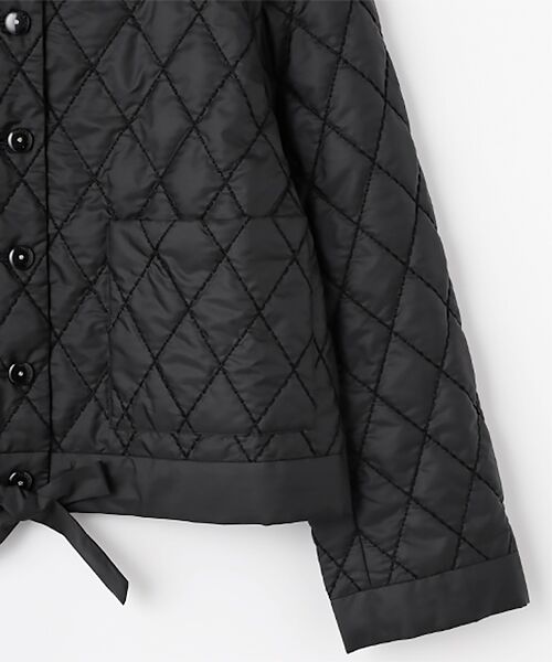 セール】 キルティングカラージャケット （ノーカラージャケット