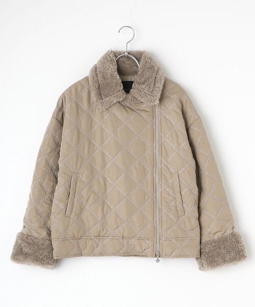 セール】 【OUTLET】ロゴキルティングジャケット （ノーカラー