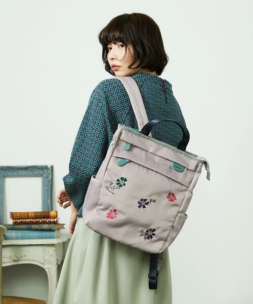 フラワー刺繍トートリュック （リュック・バックパック）｜Jocomomola