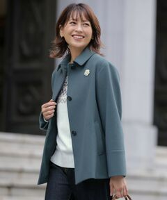 レディース ステンカラーコート（条件：ブルー系）| ファッション通販