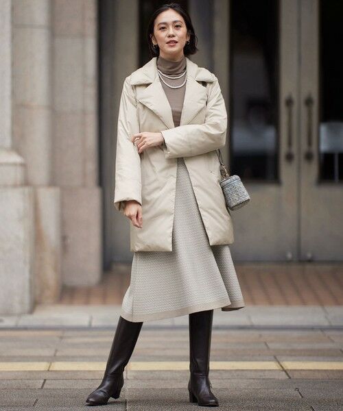 カタログ掲載・撥水加工・洗える】ステッチレスダウン コート （ダウン