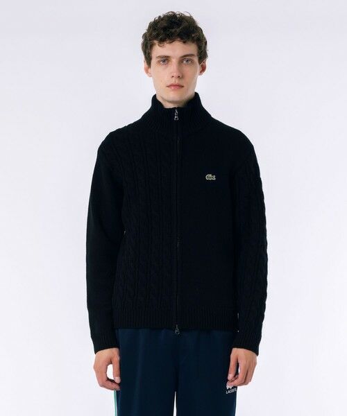 セール】 クレイジーニッティングハイネックジップカーディガン