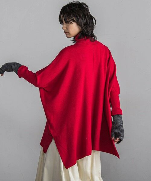 セール】 【WEB限定】抗菌ポンチョニットプルオーバー≪手洗い可能