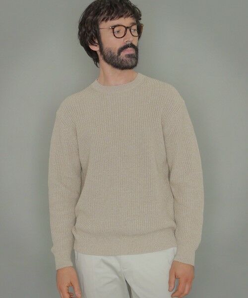 セール】 イングリッシュリブ編みクルーネックニット （ニット